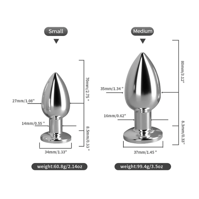 Plug Anal Metalico Con  Vibracion  Olimpo Con Control